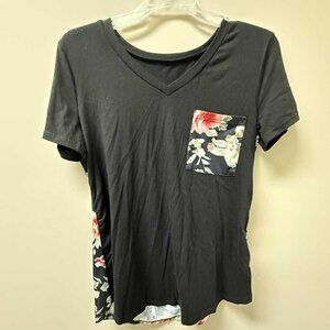 black pattern shirt